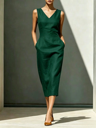 Einfarbiges Kleid