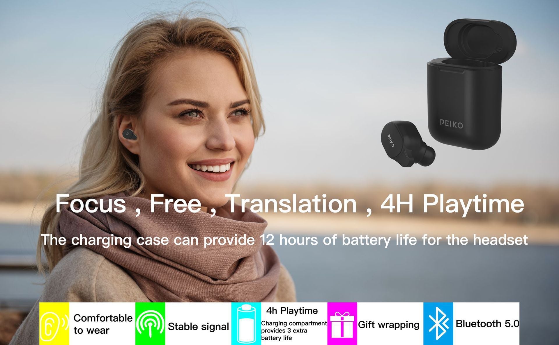 Bluetooth Übersetzungs-Kopfhörer