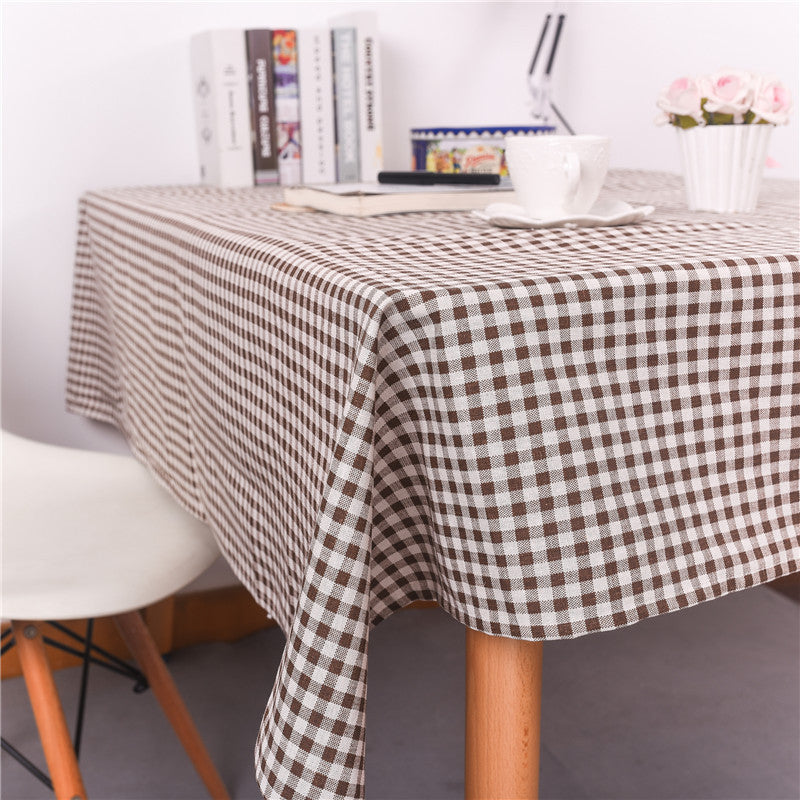 Tischdecke aus Polyester-Baumwolle mit Karomuster