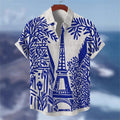 Retro Tribal Kurzarm-Shirt Herren