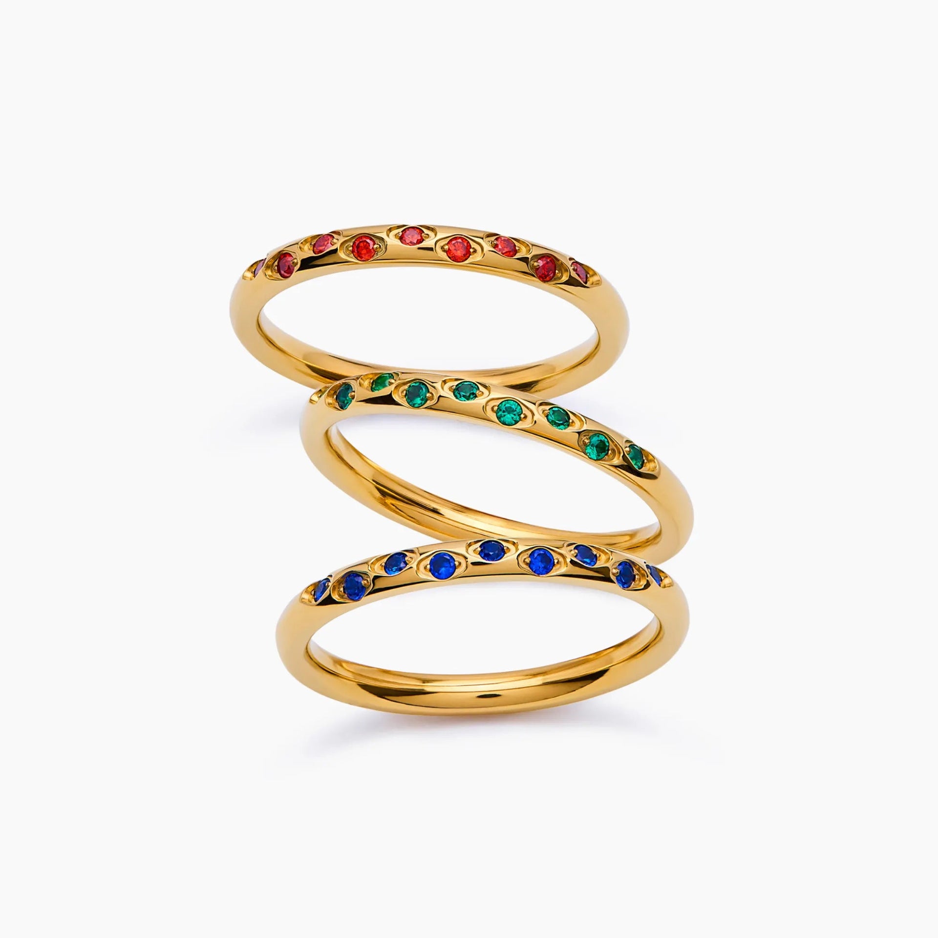 Vergoldeter Zirkonia-Ring mit Geburtsstein
