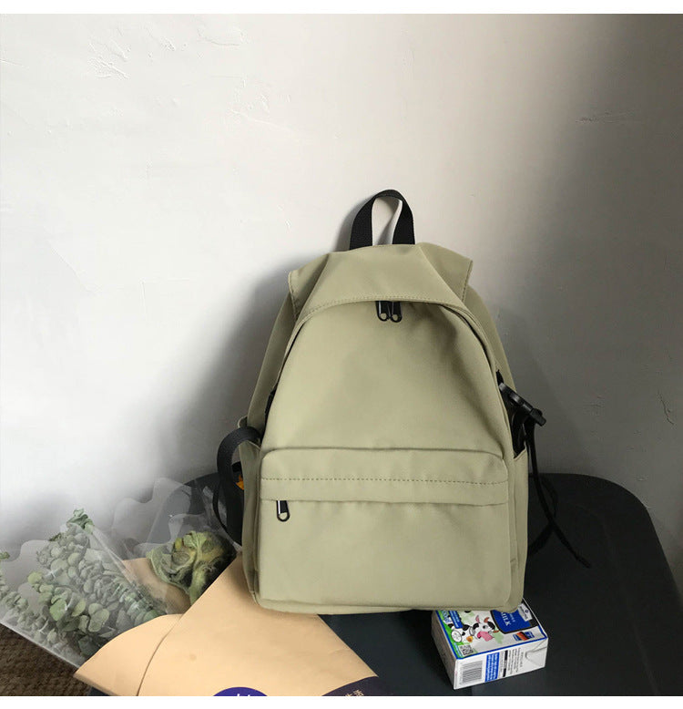 Einfarbiger Nylon-Rucksack mit 3‑D‑Tasche – Bild 5 | LuxeStyle