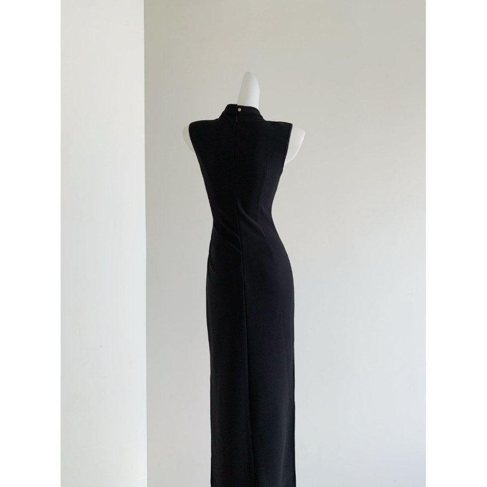 Vintage Cheongsam Kleid mit ¾-Ärmeln | LuxeStyle