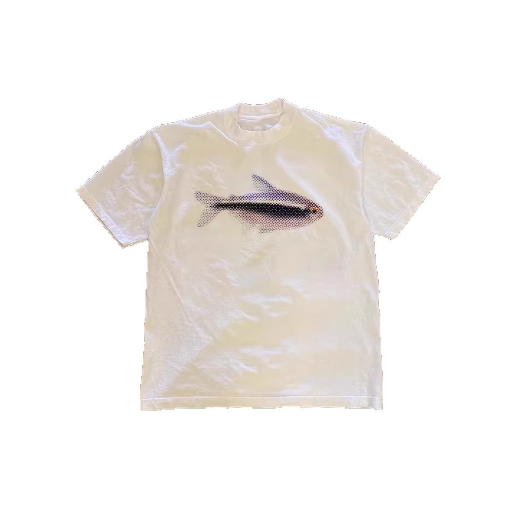 Oversized T-Shirt mit Fisch-Print