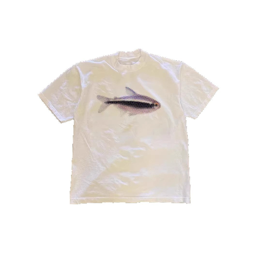 Oversized T-Shirt mit Fisch-Print