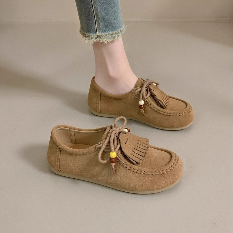 Vintage-Schnürschuhe mit weicher Sohle