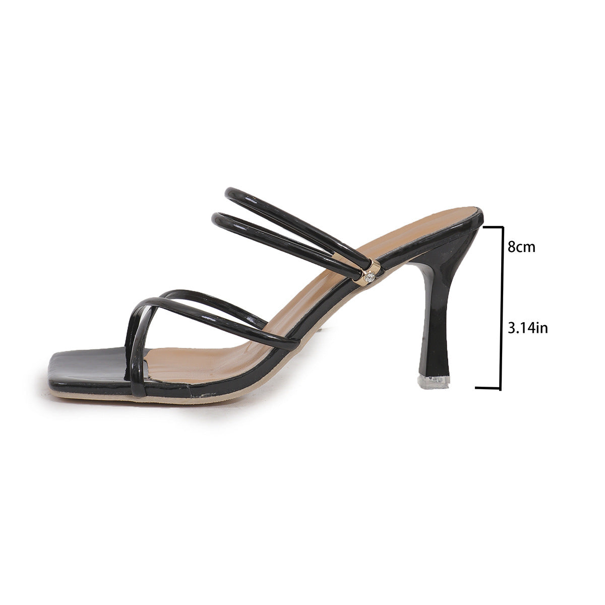 Sandalen mit hohem Absatz und Fischgrätmuster – Bild 5 | LuxeStyle