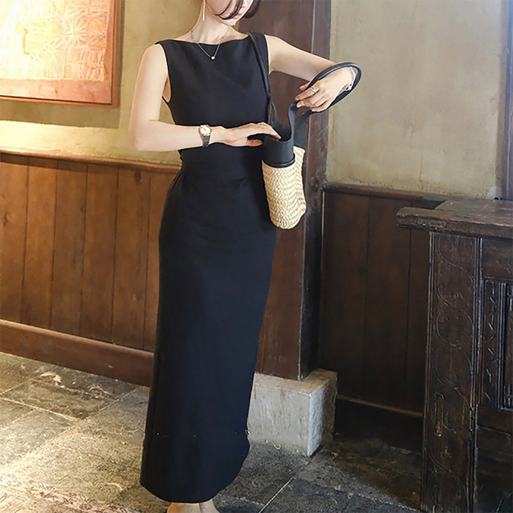 Elegantes ärmelloses Off-Shoulder Slim-Fit Kleid