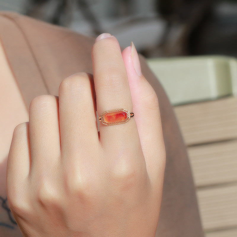 Geometrischer Kunstharz-Ring