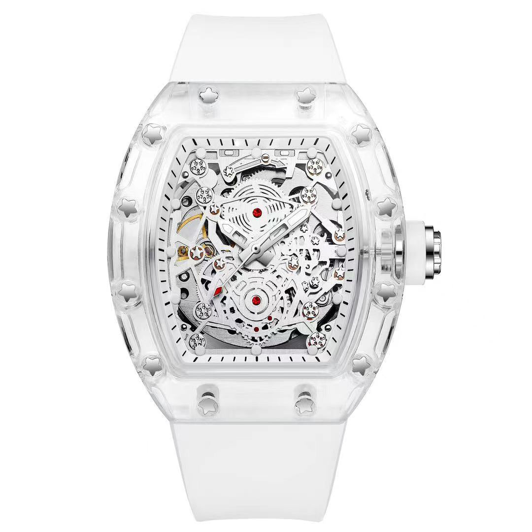 Mechanische Herrenuhr mit Silikonarmband – Bild 8 | LuxeStyle