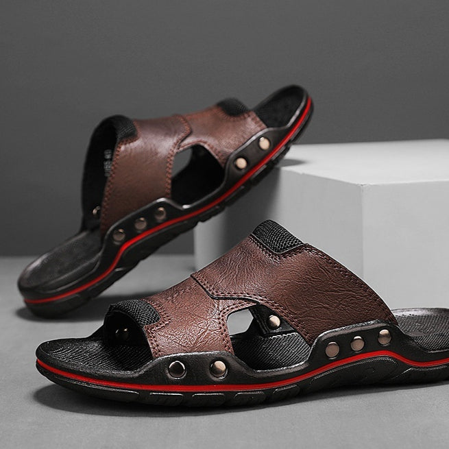 Rutschfeste Deodorant Sandalen aus Leder