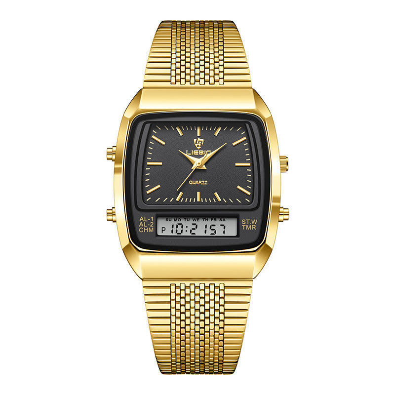 Business Casual Mesh-Armbanduhr mit Doppelanzeige