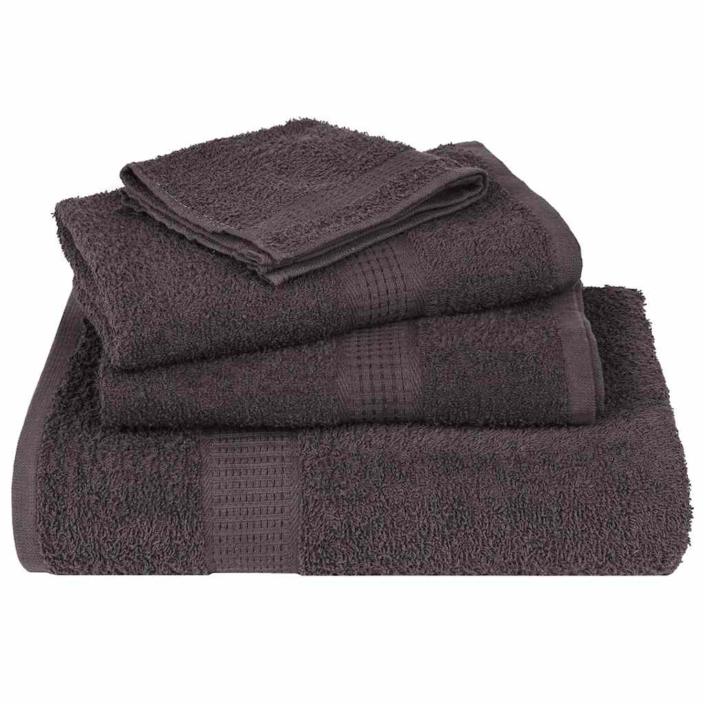 12-teiliges Handtuch-Set, Anthrazit, 100% Baumwolle