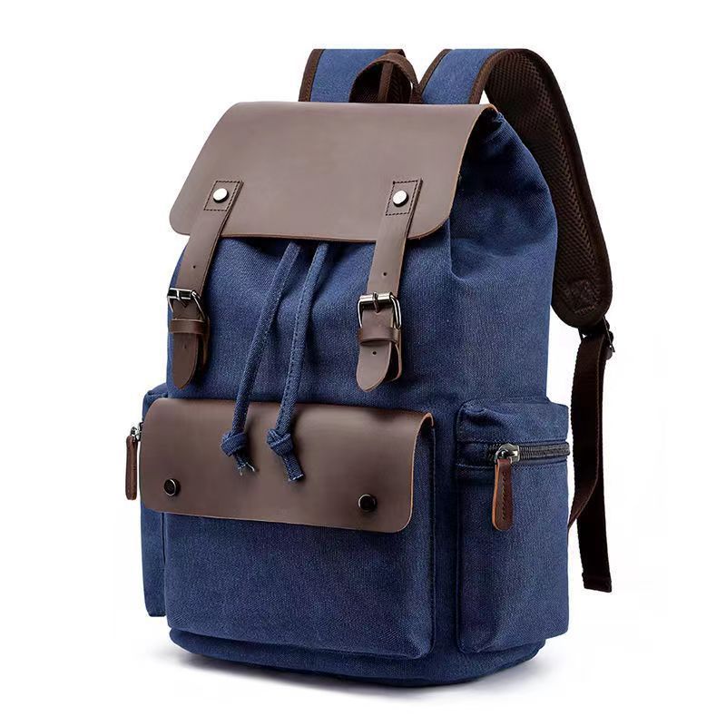 Retro Canvas Rucksack mit Kordelzug – Bild 9 | LuxeStyle