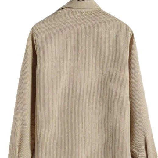 Männerlangarmshirt Cord Aprikose – Bild 10 | LuxeStyle