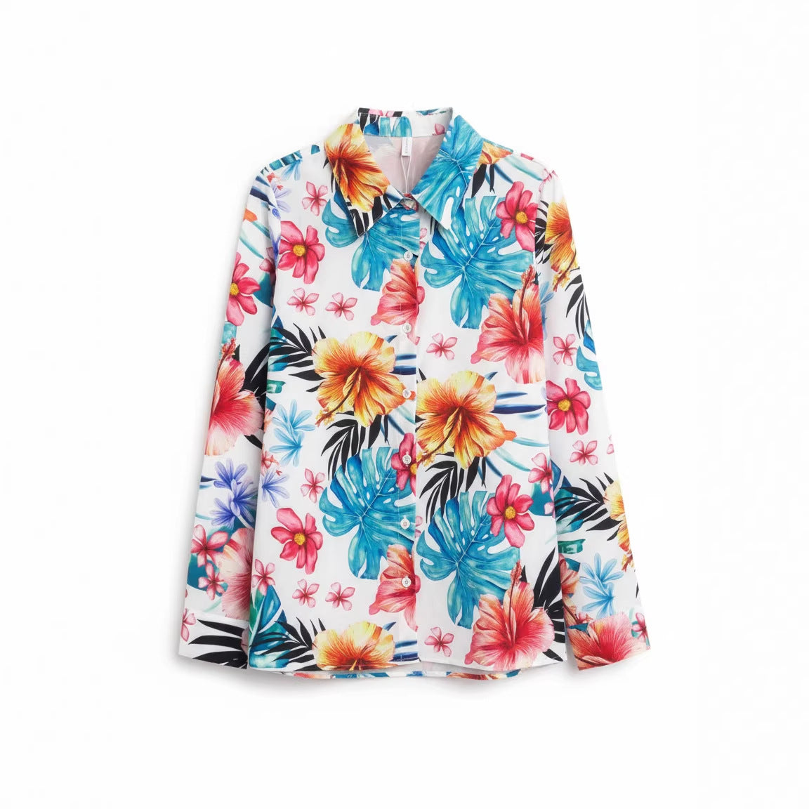 Elegante Langarm-Bluse mit Print – Bild 4 | LuxeStyle