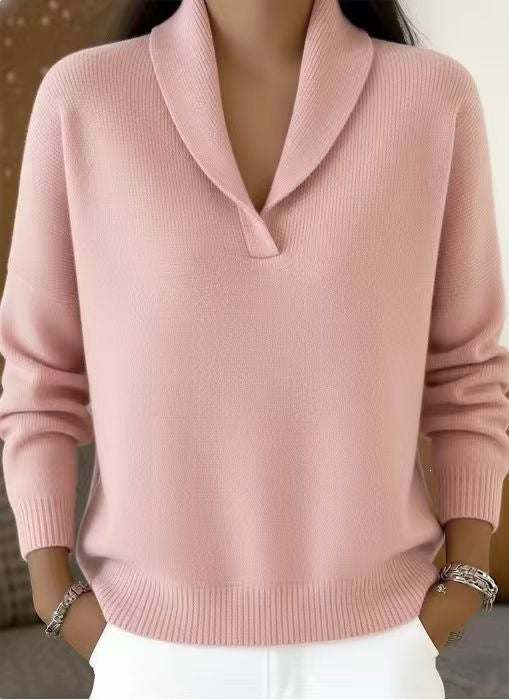 V-Neck Pullover im Retro-Stil