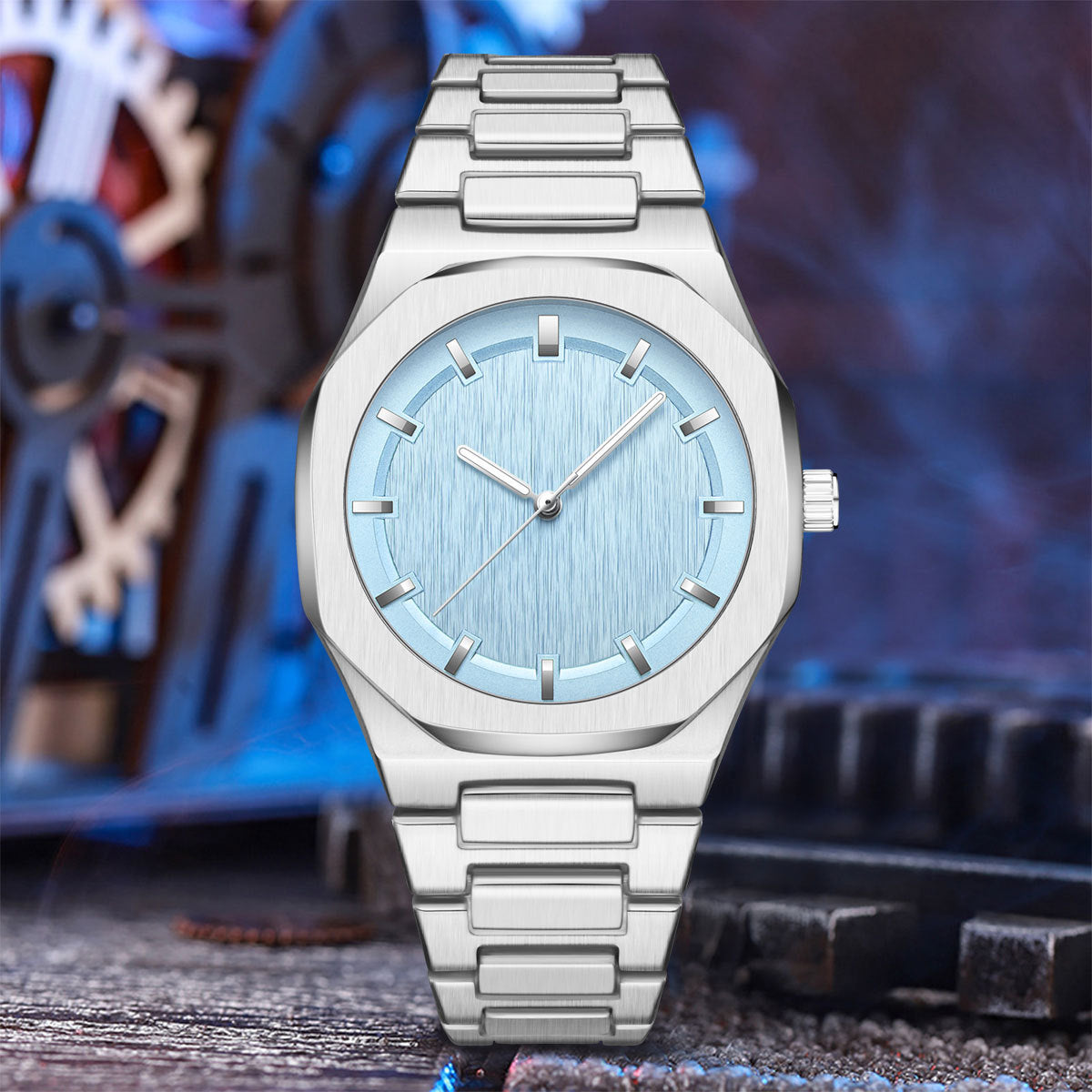 Oktogonale Herrenuhr mit grossem Zifferblatt – Bild 4 | LuxeStyle