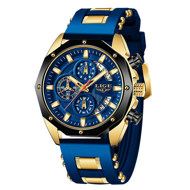 Sportliche Herren-Quarzuhr mit Chronograph
