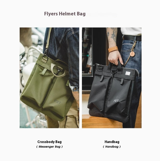 Canvas Crossbody Bag in Militärgrün – Bild 4 | LuxeStyle