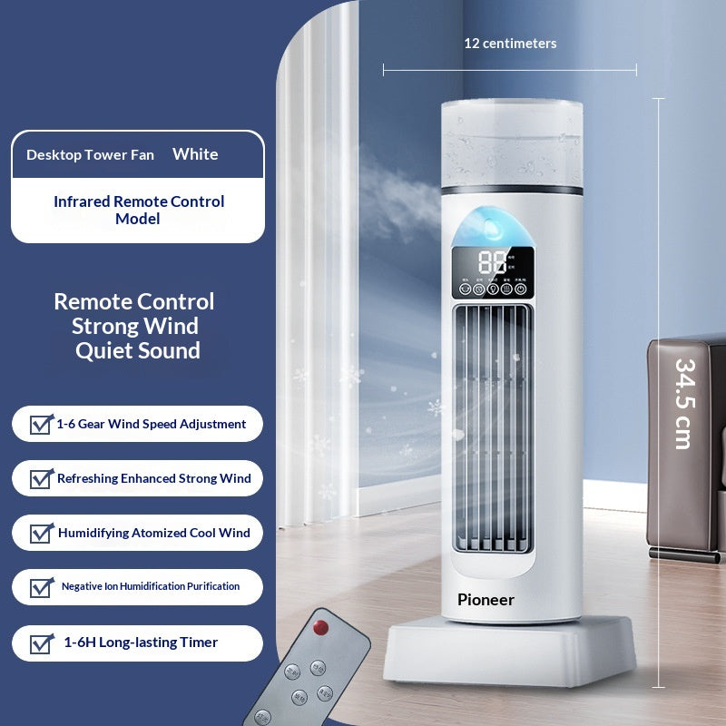 Kühlender USB-Towerlüfter mit Feuchtigkeitsfunktion