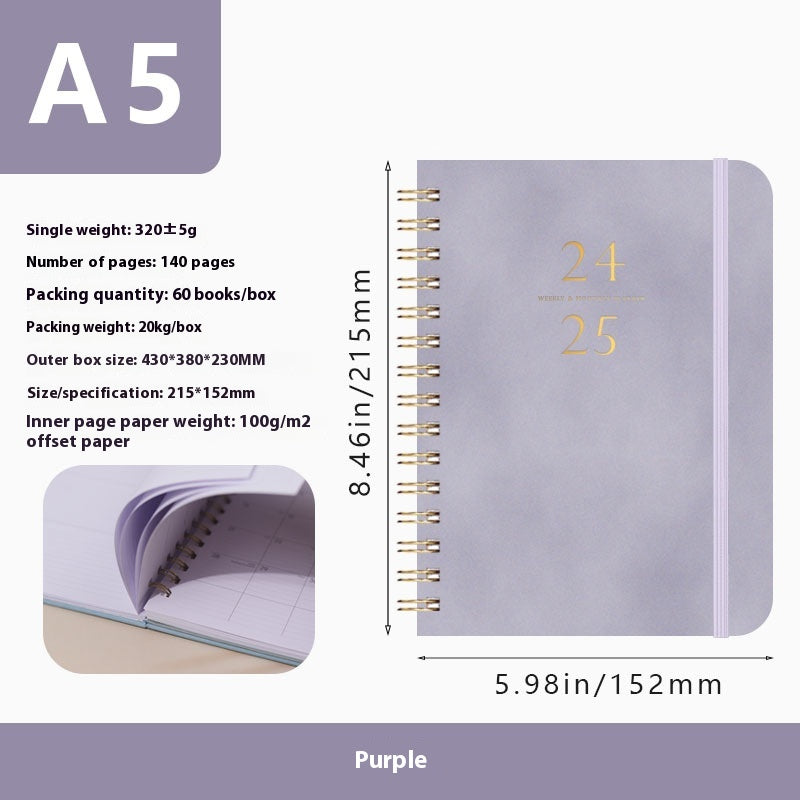 Kunstleder-Notizbuch mit Metallspirale A5 – Bild 16 | LuxeStyle