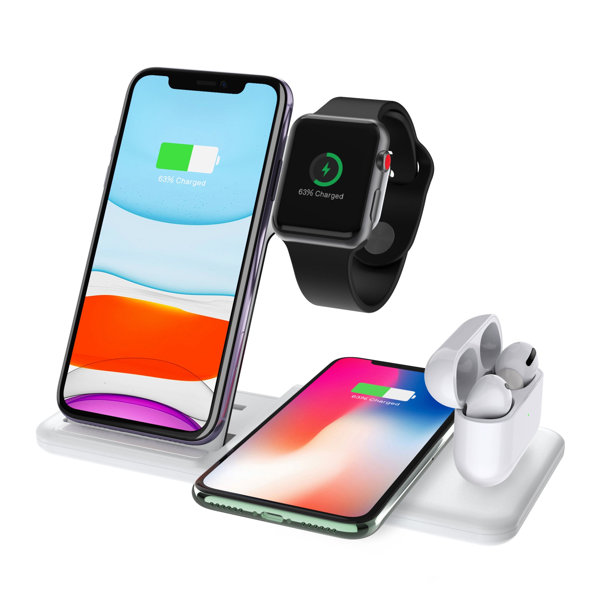 4-in-1 Wireless Ladestation für iPhone, Watch, AirPods