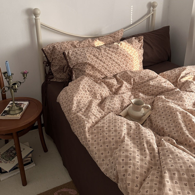 Duvet Cover Plaid Baumwolle