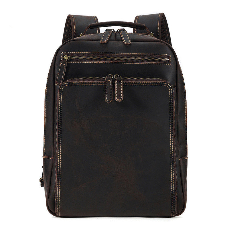 Rucksack Herren Crazy Horse Leder, grosse Kapazität – Bild 3 | LuxeStyle
