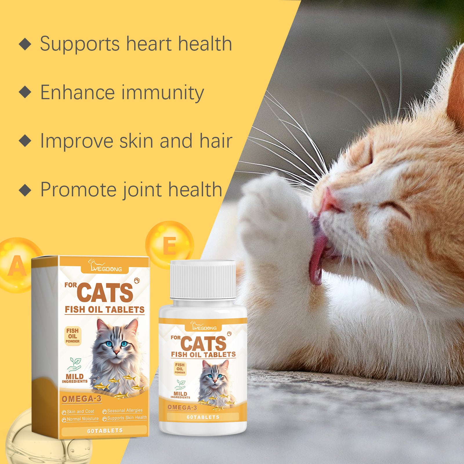 Fischöl-Tabletten für Katzen