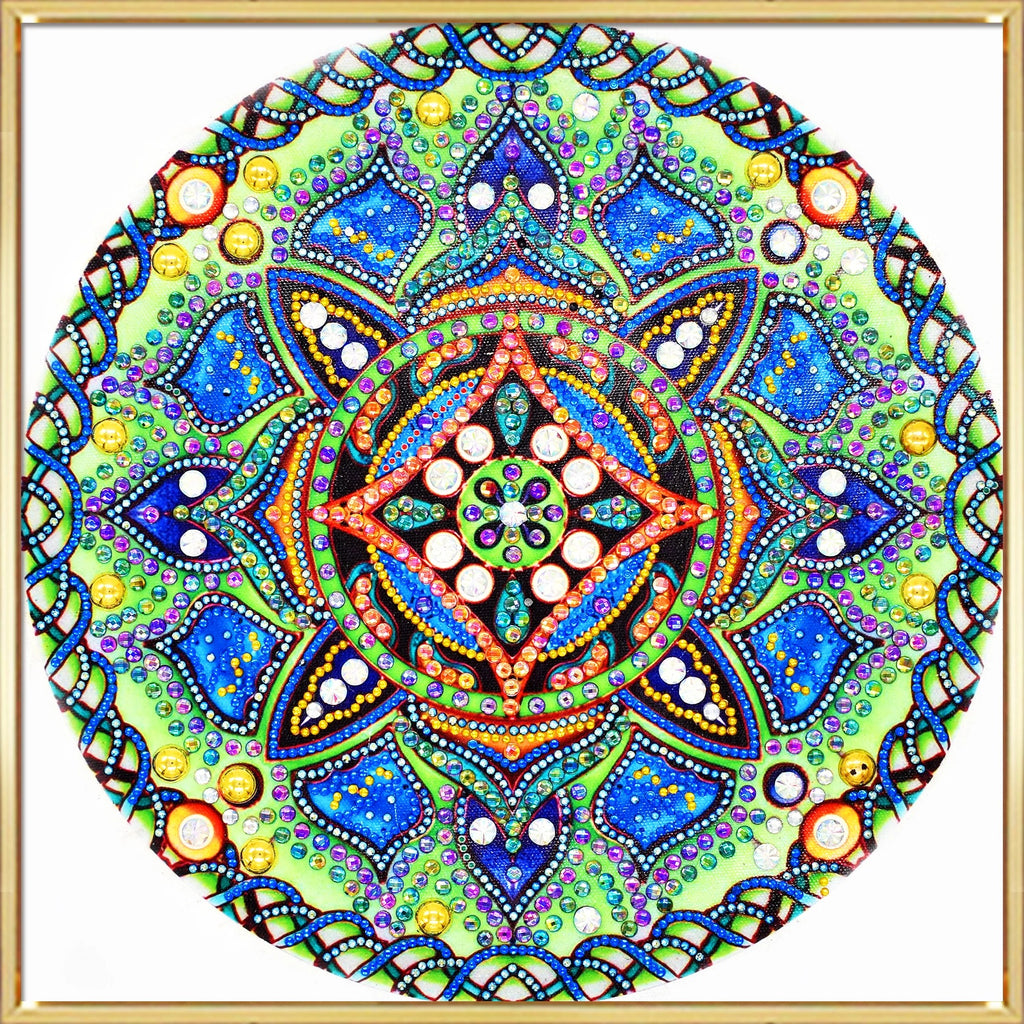 Mandala Diamond Painting, grün-blau – Bild 3 | LuxeStyle