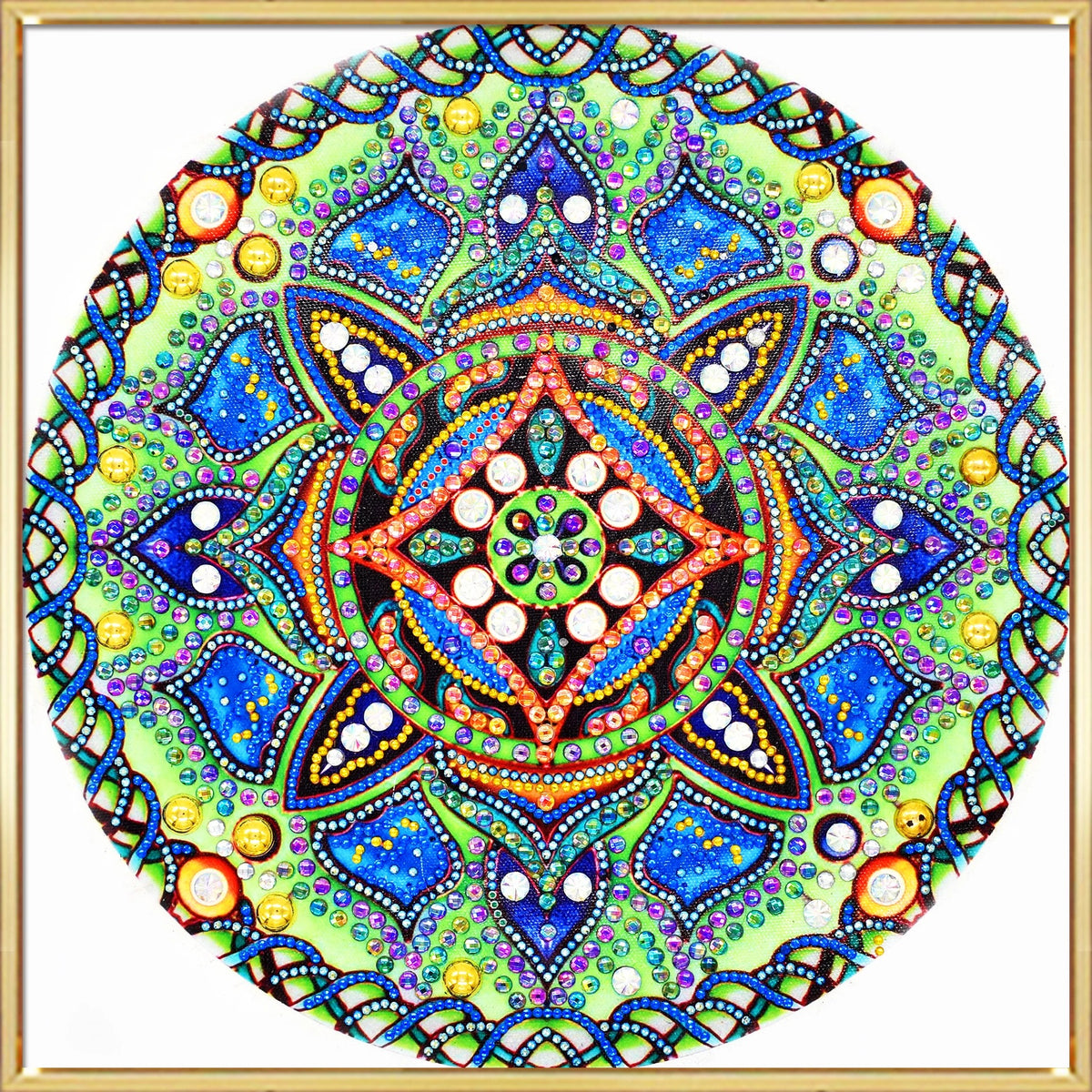 Mandala Diamond Painting, grün-blau – Bild 3 | LuxeStyle