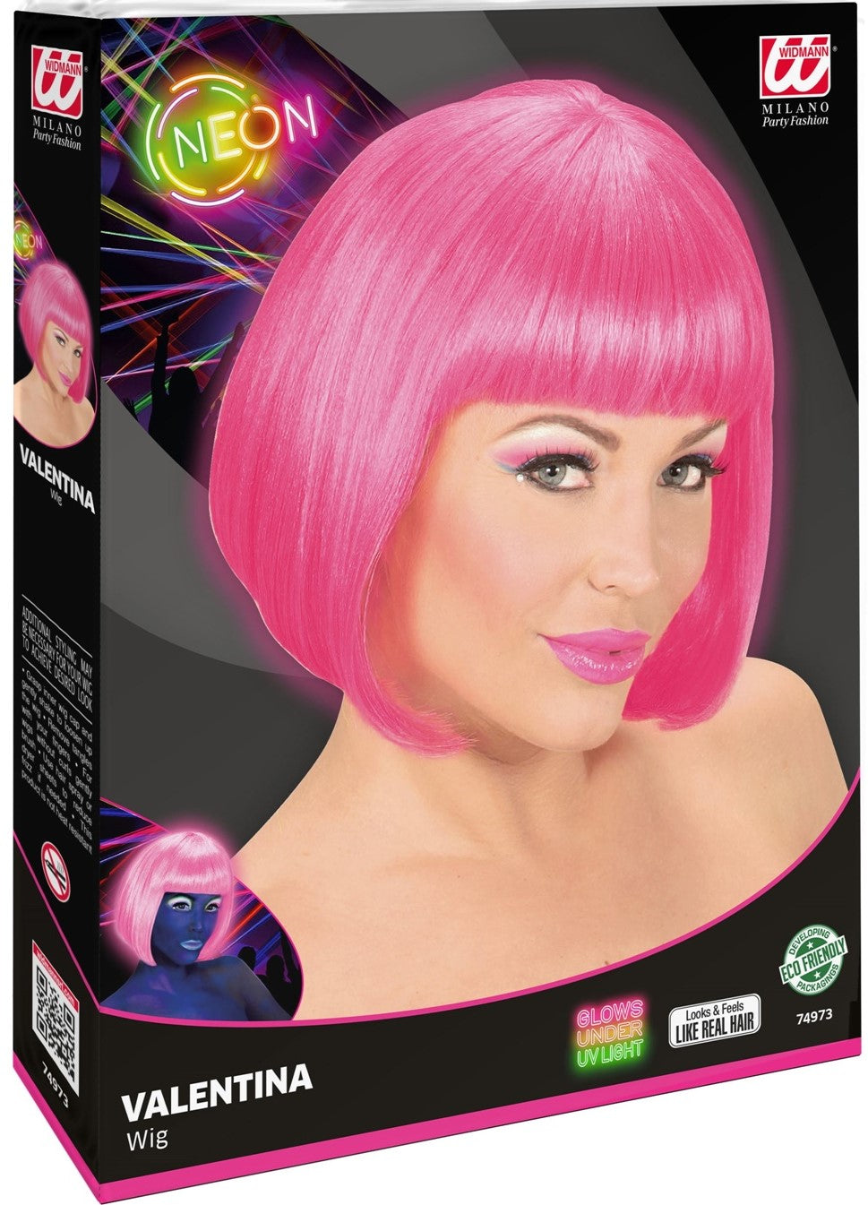 Perücke Valentina neon pink – Bild 2 | LuxeStyle