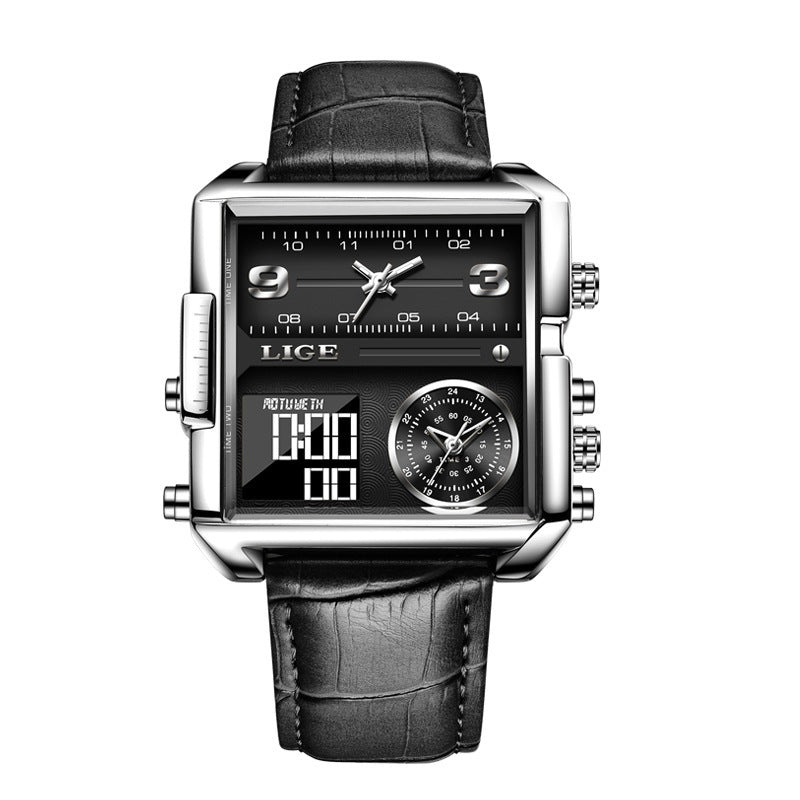 Herren Quarzuhr, quadratisch, Chronograph – Bild 3 | LuxeStyle