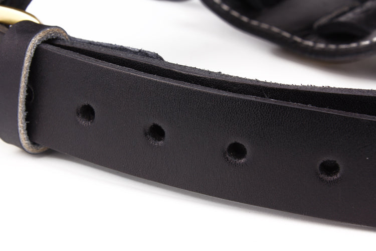 Hundeharnisch aus Rindleder – Schwarz | LuxeStyle