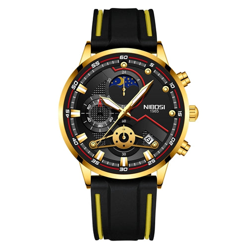 Herren-Quarzuhr mit Chronograph und Mondphase – Bild 3 | LuxeStyle