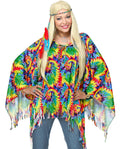 Hippie Poncho mit Stirnband · Gr. one Size