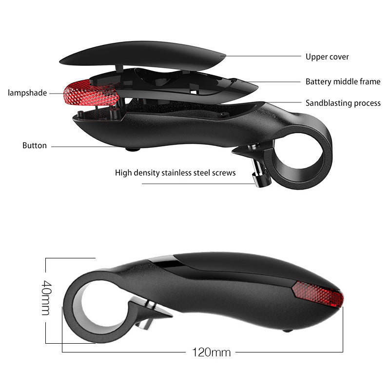 Wasserdichte LED-Fahrradlampe mit Griffmontage