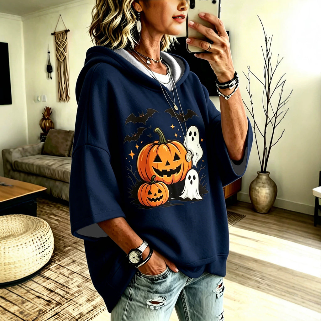 Halloween-Sweatshirt mit Digital-Druck
