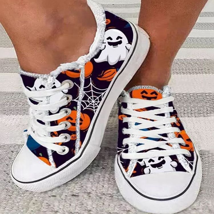 Halloween Low-Top Sneaker mit 3D-Druck