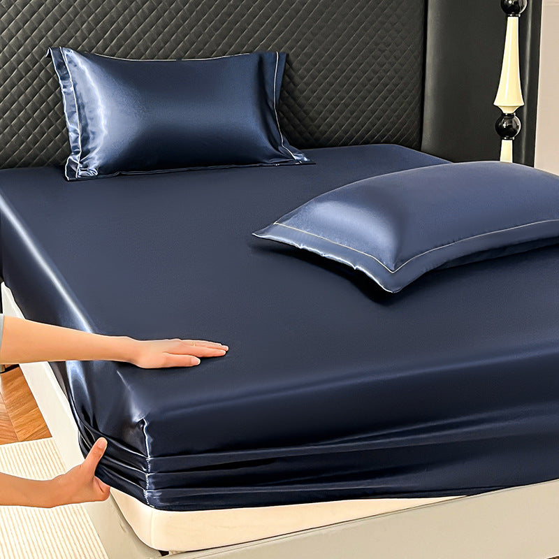 Satin-Look Spannbettlaken aus Eisseide