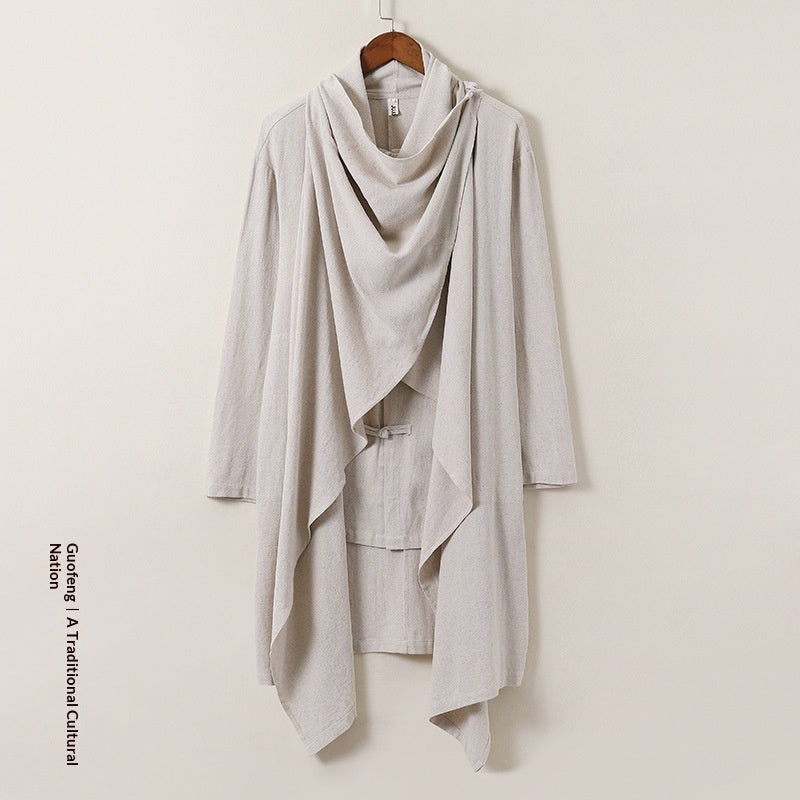 Leinen-Trenchcoat im Tang-Stil | LuxeStyle