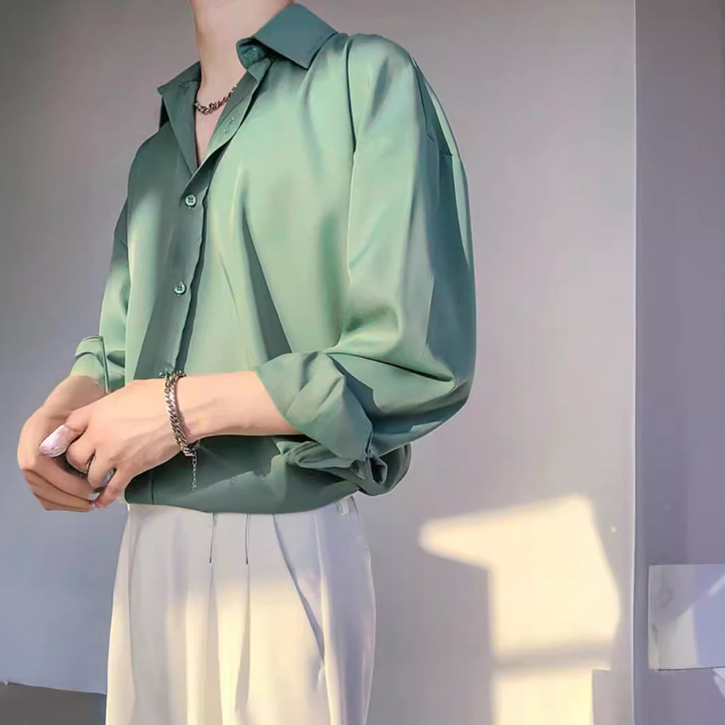 Vintage Ice‑Silk Cardigan für Herren – Bild 8 | LuxeStyle
