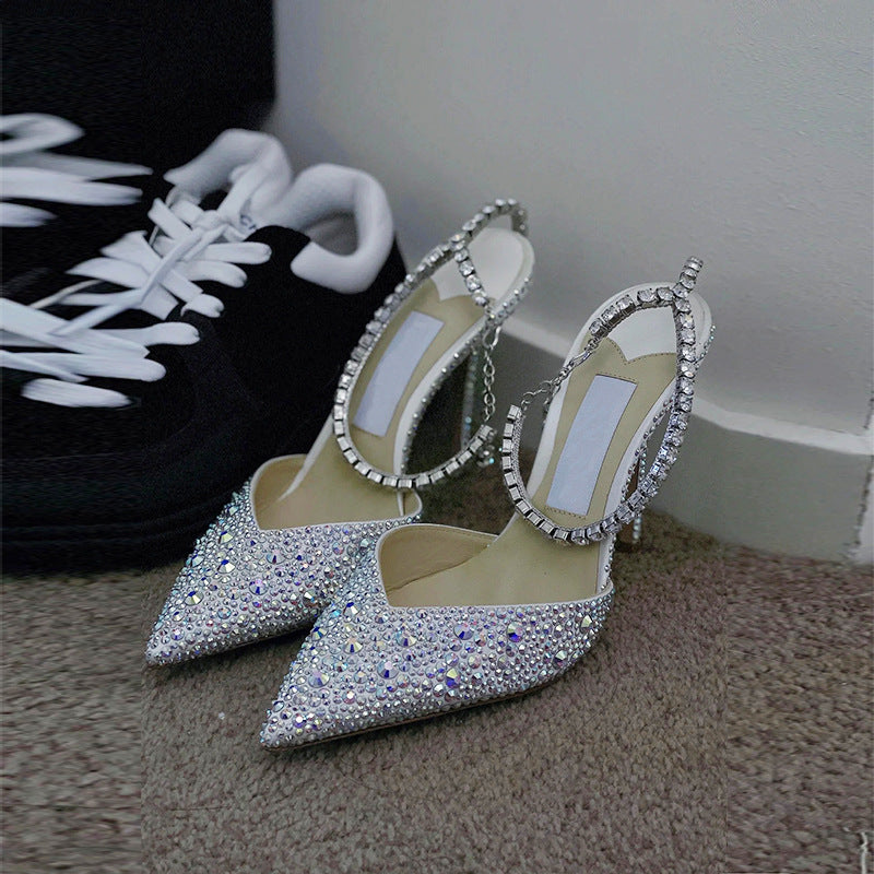 Elegante Riemchensandalen mit Strass – Bild 4 | LuxeStyle