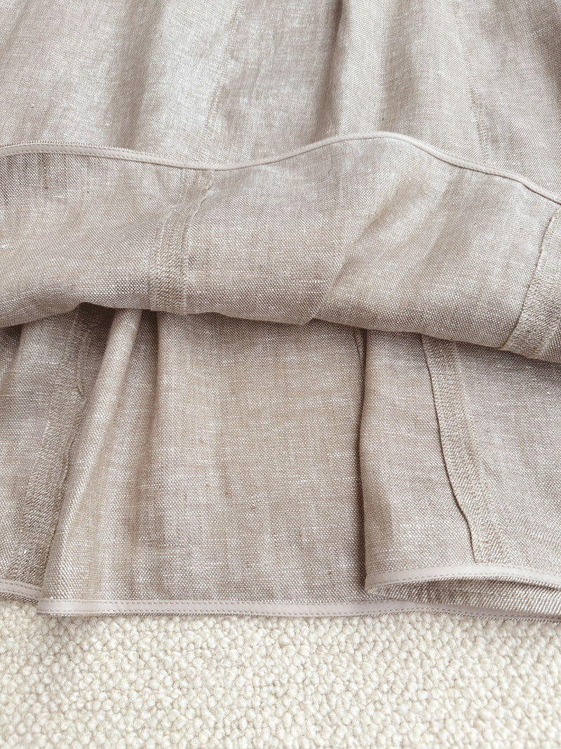 Glänzendes Twill Patchwork Maxikleid