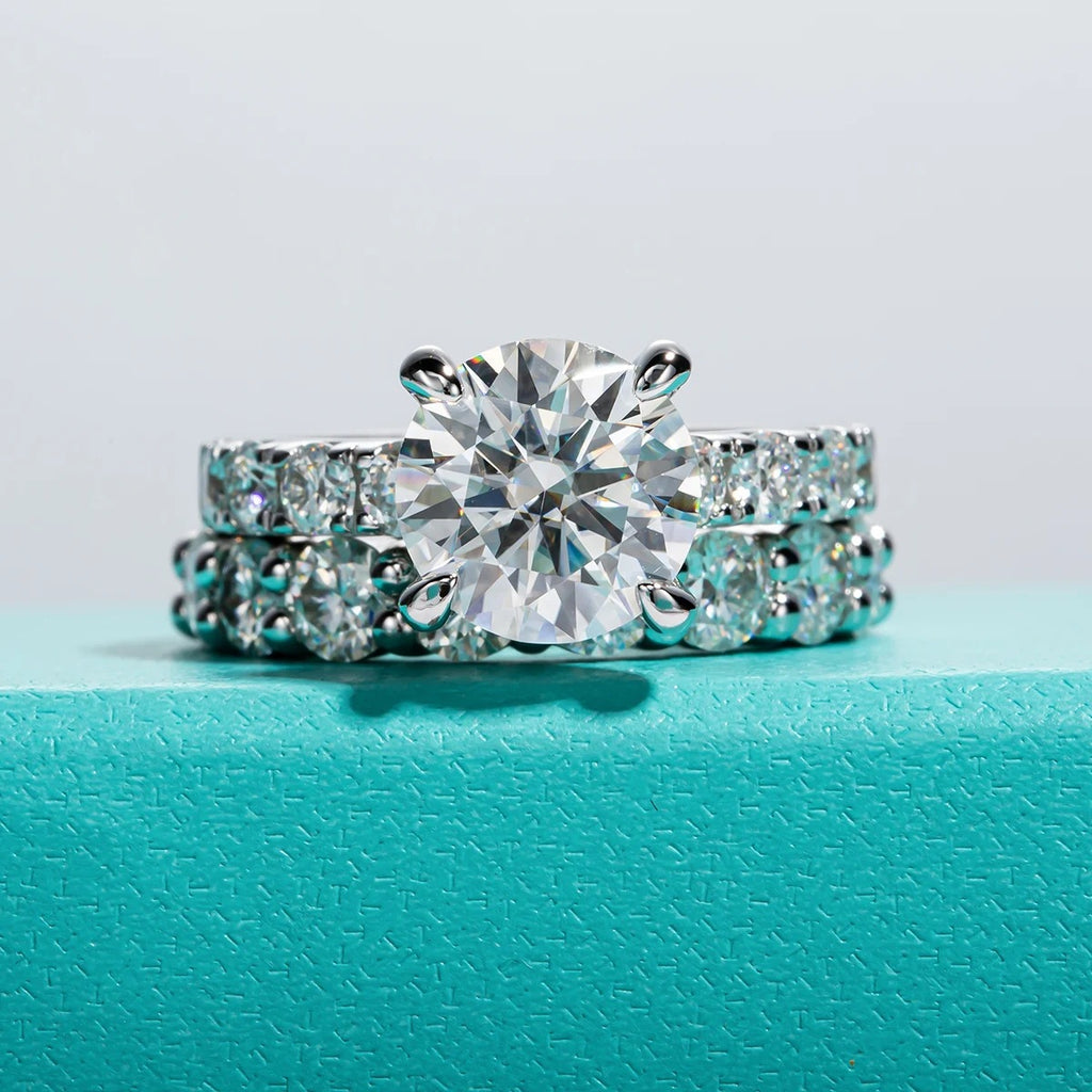 3-Karat Moissanit-Ring mit Diamantfassung – Bild 2 | LuxeStyle