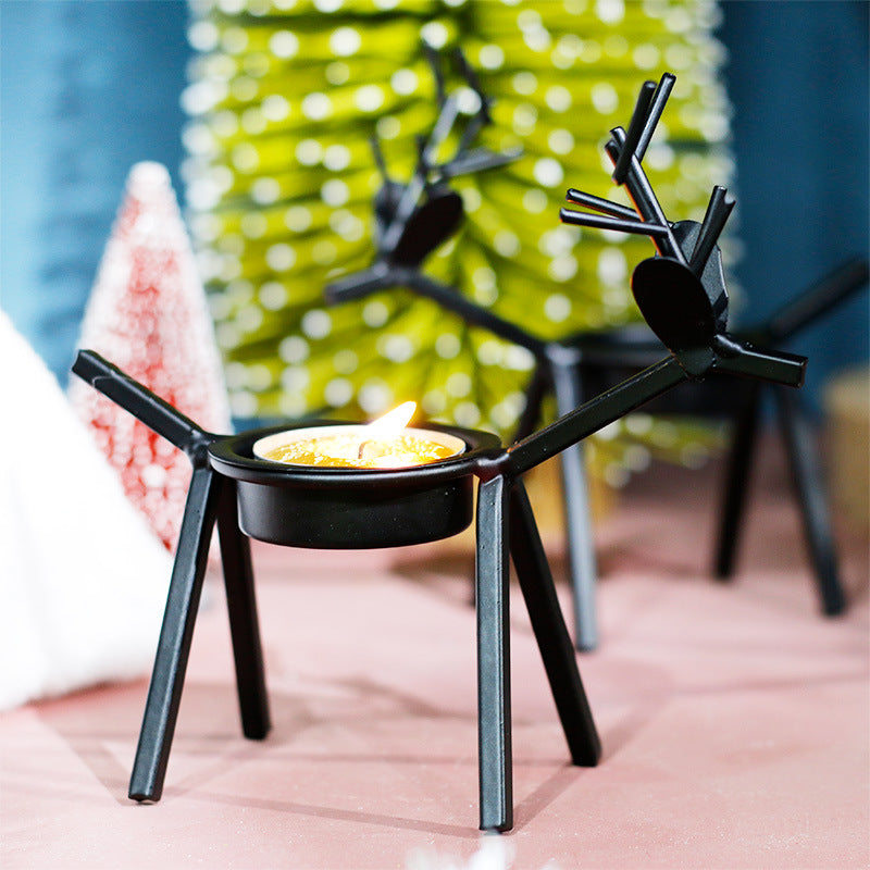Weihnachtsdeer-Kerzenhalter aus Eisen – Bild 3 | LuxeStyle