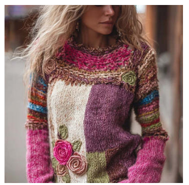 Retro Patchwork Floral Sweatshirt