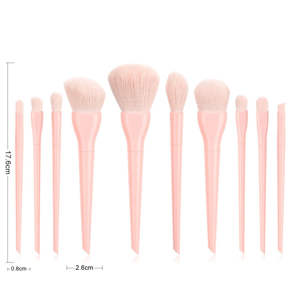 10 Make-up Pinsel in Pastellfarben
