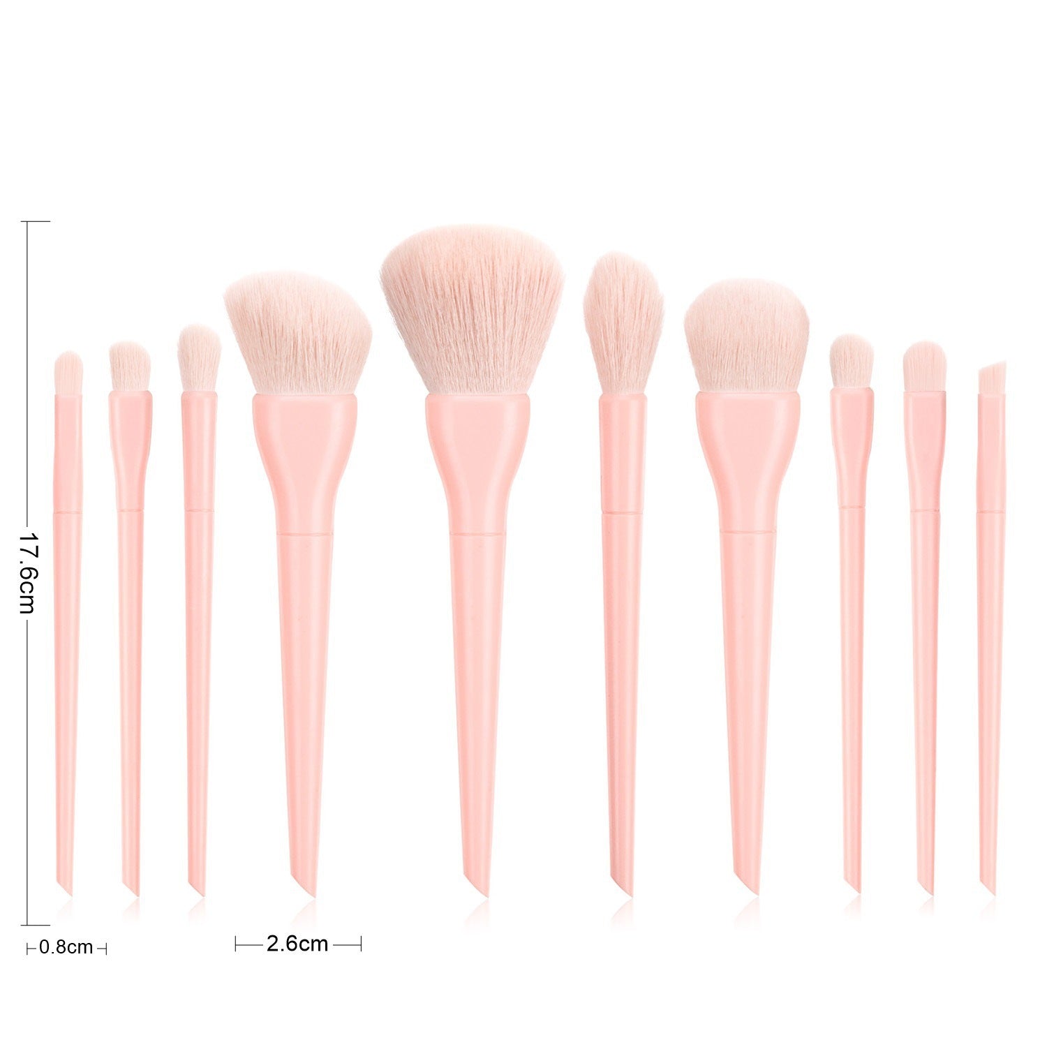 10 Make-up Pinsel in Pastellfarben